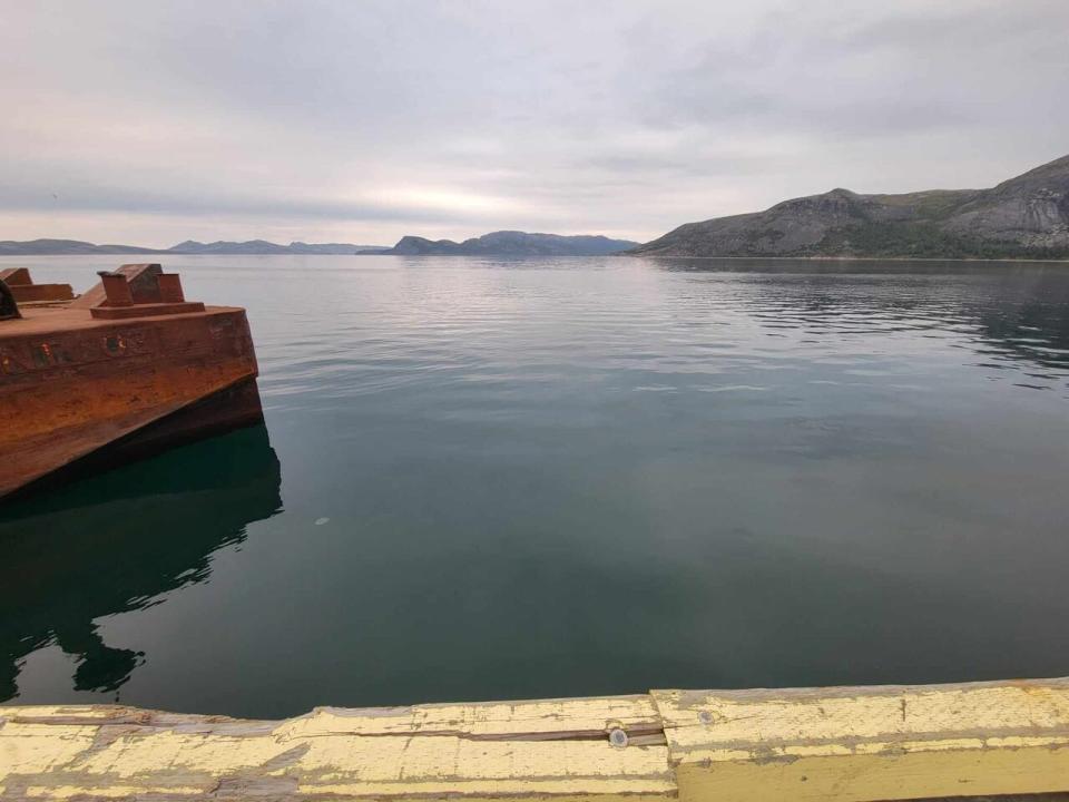 The Nain harbour in September, 2022. The Nunatsiavut Government is monitoring the harbour and testing water and fish samples following a fuel spill on August 19, 2023. 