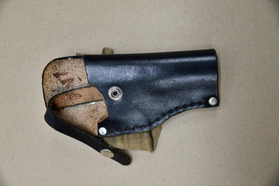 <p>A gun holster that police said was in the possession of Keith Lamont Scott is seen in a picture provided by the Charlotte-Mecklenburg Police Department in Charlotte, N.C., on Sept.24, 2016. (Charlotte-Mecklenburg Police Department/Handout via Reuters)</p>