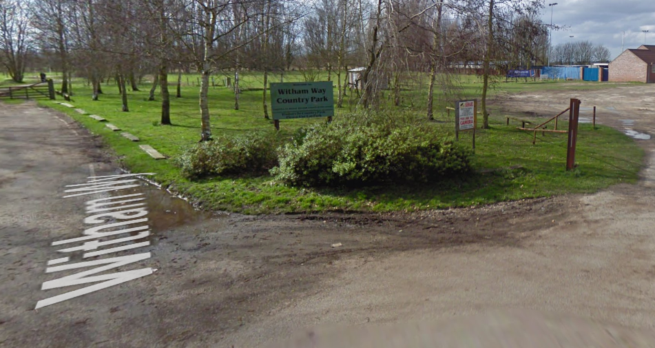 Human remains were discovered at Witham Way Country Park on 19 February. (Google Maps)
