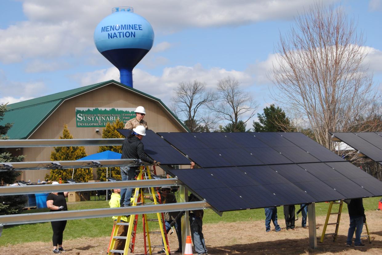Dozens of students recently learned how to install and operate solar energy panels on the Menominee Reservation.