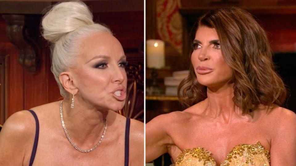 Margaret Josephs and Teresa Giudice at "The Real Housewives of New Jersey" Season 13 reunion (Photo credit: Bravo)