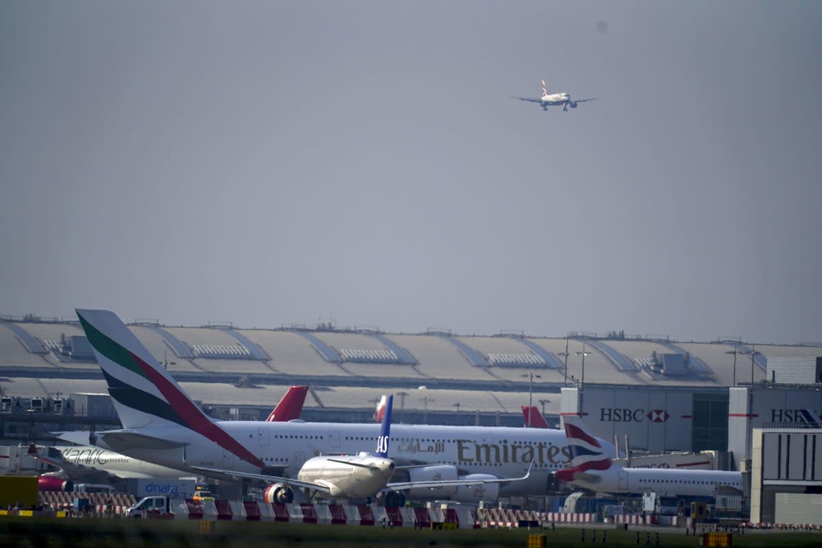 A plane at Heathrow Airport (PA Archive)