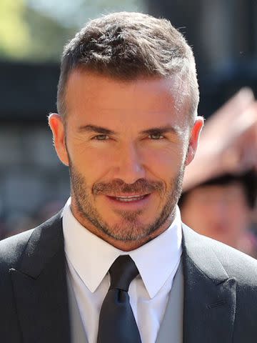 Gareth Fuller - WPA Pool/Getty David Beckham arrives at the wedding of Prince Harry and Meghan Markle on May 19, 2018, in Windsor, England.