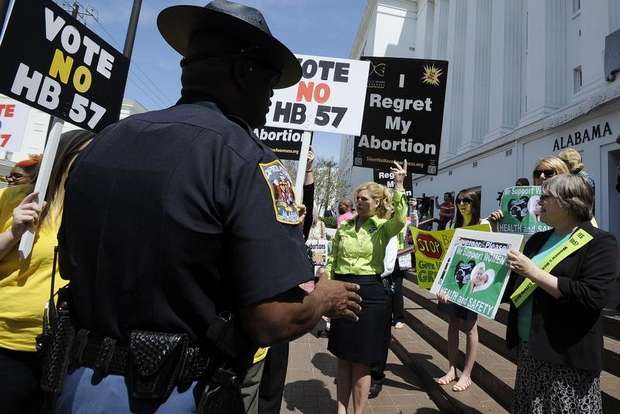 People attend an abortion rally in this file photo.