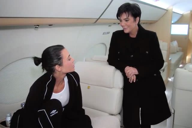 <p>Hulu</p> (L) Kim Kardashian and Kris Jenner on 'The Kardashians'