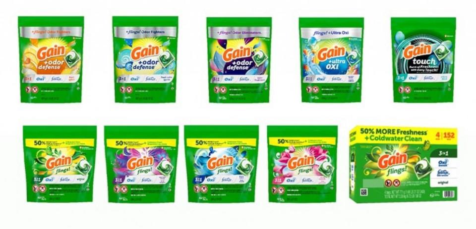 PHOTO: These Gain liquid laundry detergent packets are being recalled due to a risk of serious injury. (CPSC)