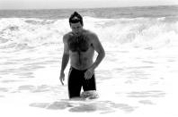 <p>Alec Baldwin emerges from the ocean in 1990 in Malibu. </p>