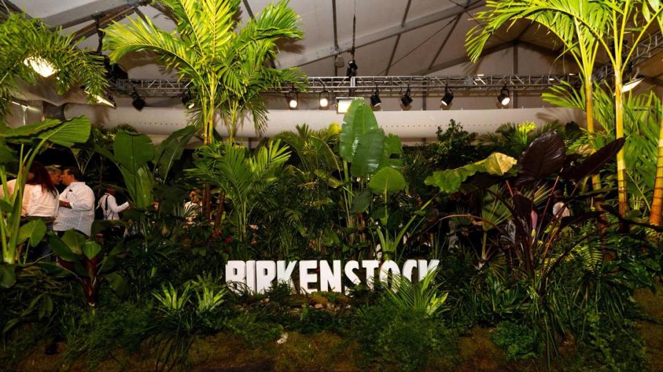 A look at the Birkenstock exhibit during the VIP opening of Design Miami for Art Basel in Miami Beach, Florida, on Tuesday, December 5, 2023.