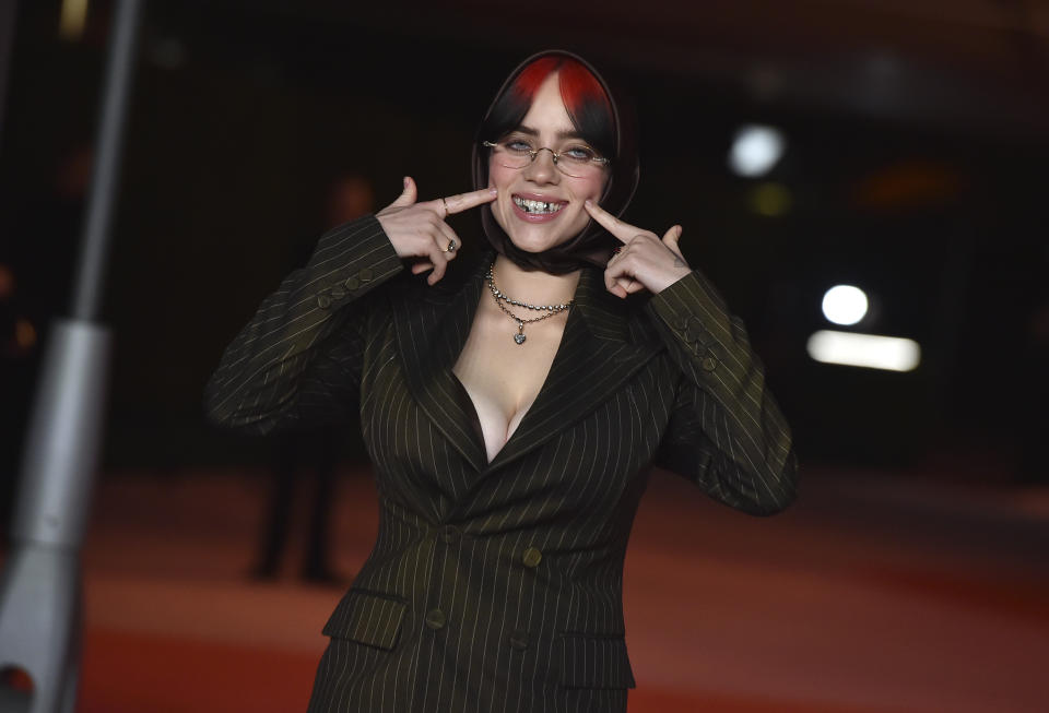 Billie Eilish attends the third annual Academy Museum gala at the Academy Museum of Motion Pictures on Sunday, Dec. 3, 2023 in Los Angeles. (Photo by Jordan Strauss/Invision/AP)