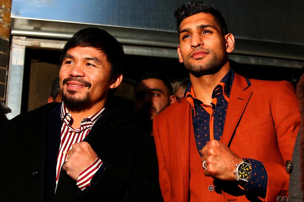 Negotiations: Khan and Pacquiao are in talks: Getty Images