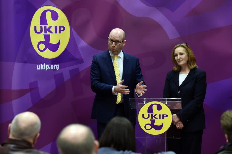 Mr Nuttall with Suzanne Evans