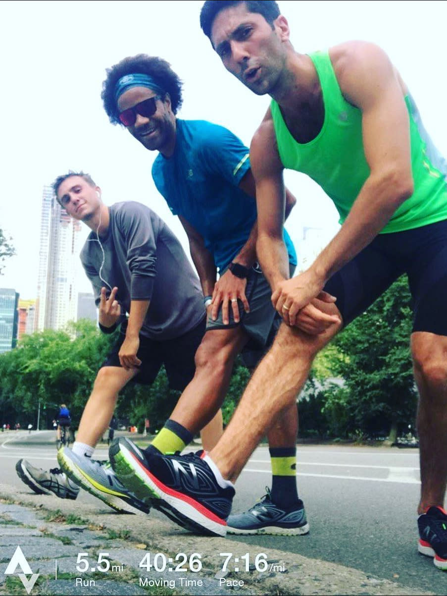 <p>Need proof that <i>Catfish</i> host Nev Shulman is ready for Sunday’s race? Just check out his hashtag <a rel="nofollow noopener" href="https://www.instagram.com/explore/tags/runwithnev/?hl=en" target="_blank" data-ylk="slk:#RunWithNev;elm:context_link;itc:0;sec:content-canvas" class="link ">#RunWithNev</a>. He's been posting his progress (and Central Park sprints) since he started training in May. </p>