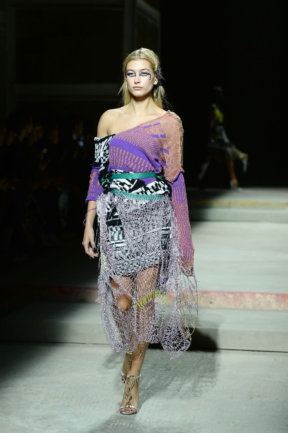 <p>Hailey hit the runway for Fashion East, during the London Fashion Week SS18 season</p>