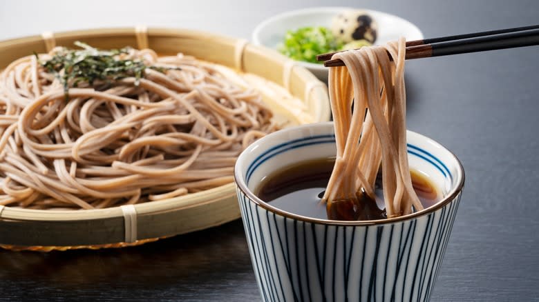 soba noodle dish