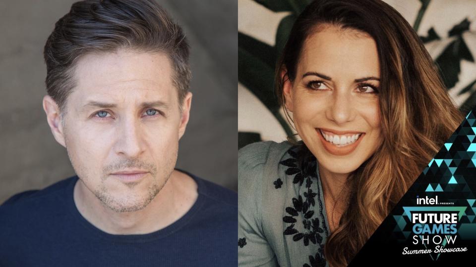 Your Lowenthal and Laura Bailey press shots for the Future Games Show Summer Showcase 2023