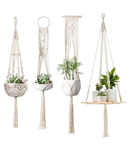 24) Macrame Plant Hangers Hanging Plant Shelf