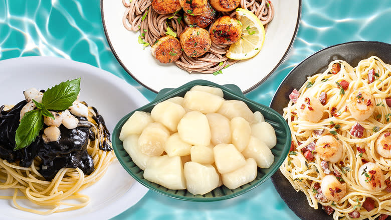 bay scallops and pasta dishes