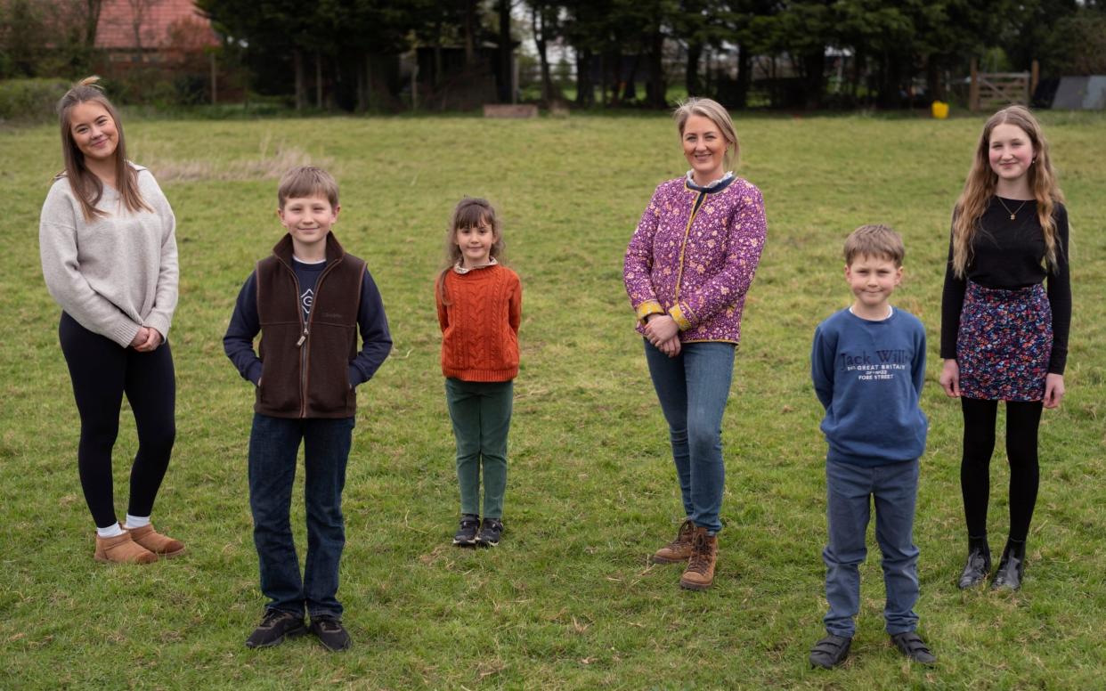 Emily Watson and her children