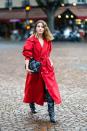<p>Take the guesswork out of getting ready and try wearing your favorite maxi coat as a makeshift dress. Style them tall leather boots for a full-coverage look. </p>