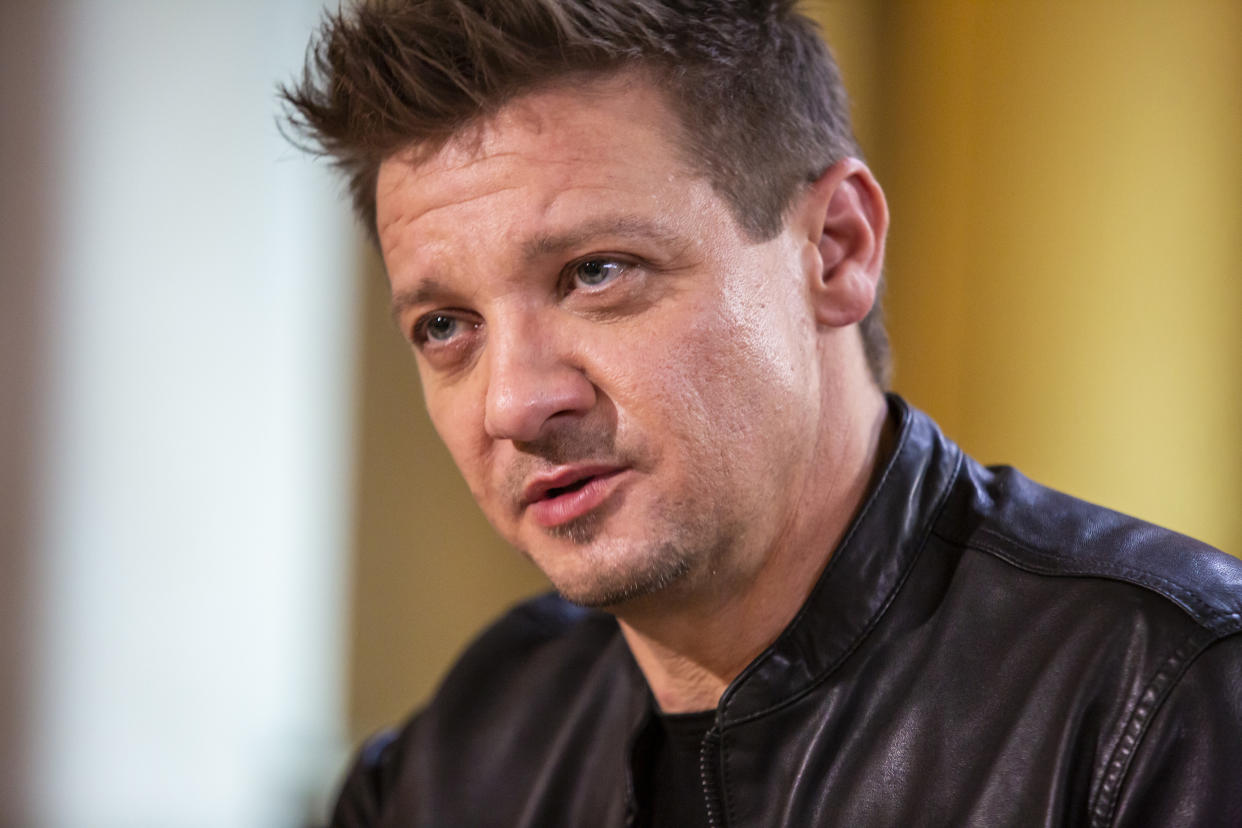 SUNDAY TODAY WITH WILLIE GEIST -- Pictured: Jeremy Renner on April 28, 2019 -- (Photo by: Mike Smith/NBCU Photo Bank/NBCUniversal via Getty Images via Getty Images)