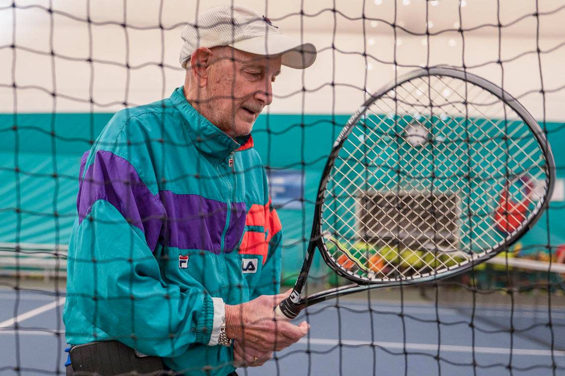 Ray Lake has been competing in United States Tennis Association league matches since the 1970s. 