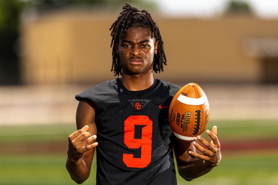 Del City’s LaDainian Fields is pictured in Oklahoma City, as part of the Oklahoman’s Super 30 high school football players on Thursday, June 29, 2023.