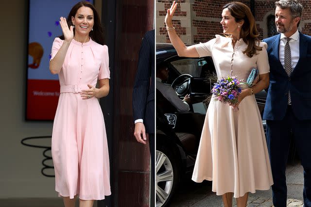 <p>Neil Mockford/GC Images; Ole Jensen/Getty Images</p> Kate Middleton opens the The Young V&A at V&A Museum Of Childhood on June 28, 2023 in London; Queen Mary at the Frederiksborg Museum of National History on June 16, 2020 in Hillerod, Denmark.
