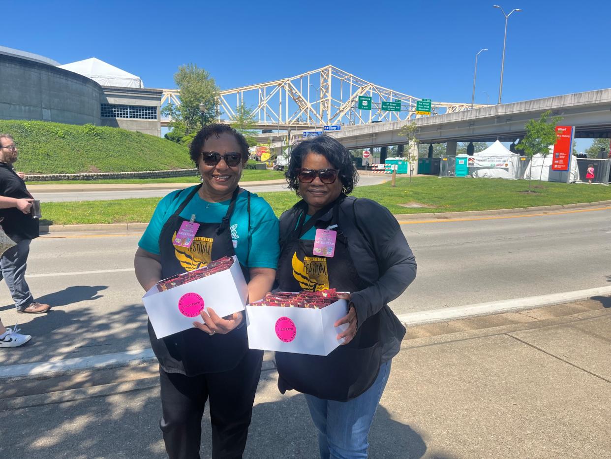 Sisters-in-law Chere Gardner and Shalonda Rucker have attended Thunder Over Louisville for at least a decade.