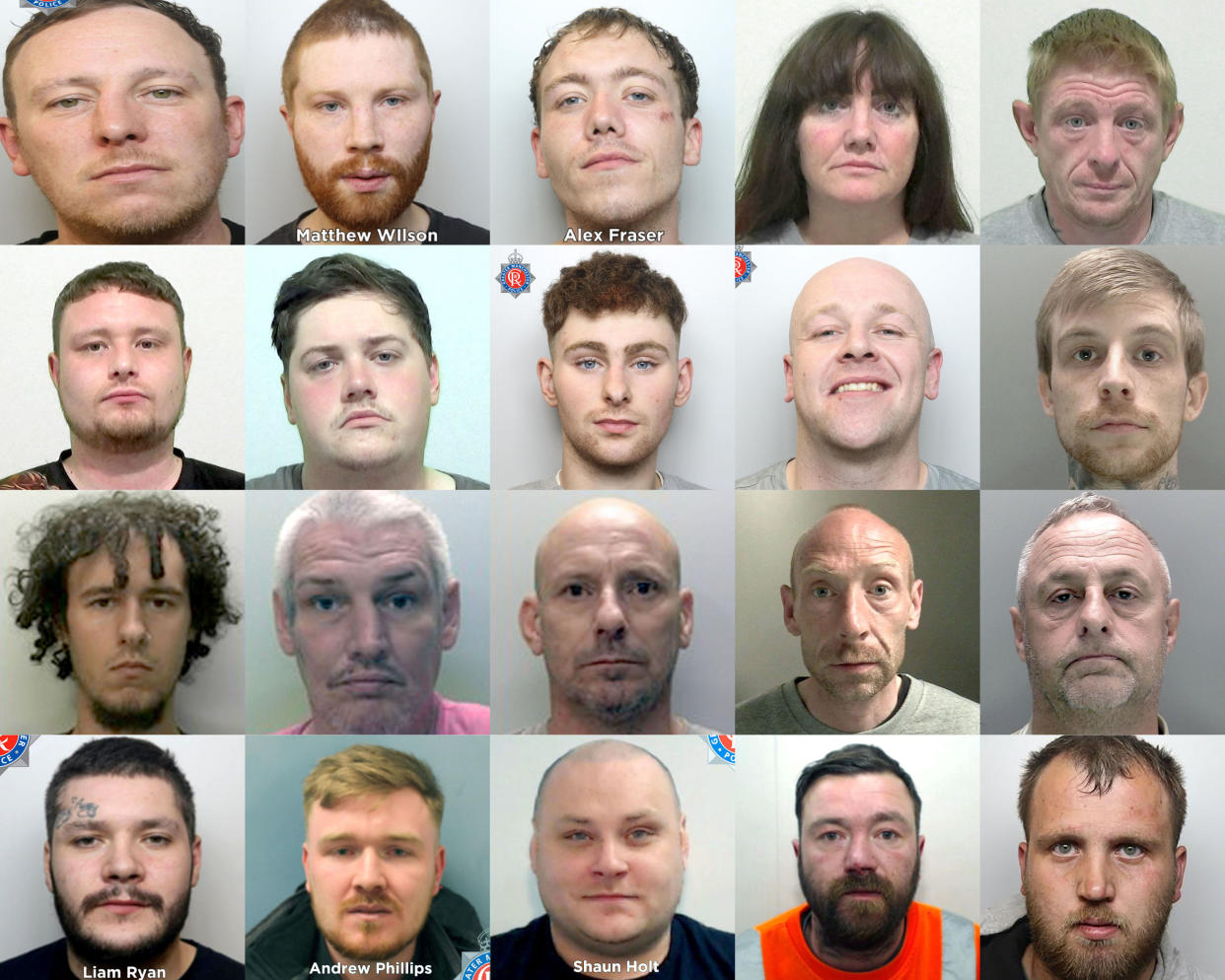 All the people who've appeared in court over the riots (not been jailed). (PA)