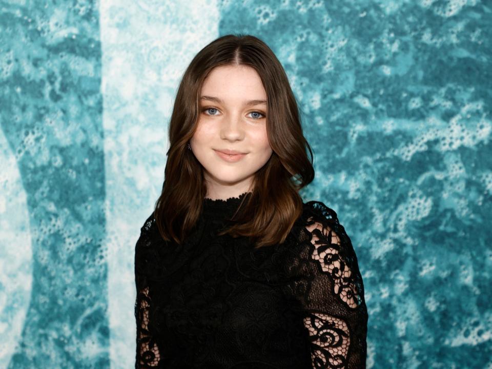 Alexa Swinton on the red carpet at the "Old" New York premiere in 2021.