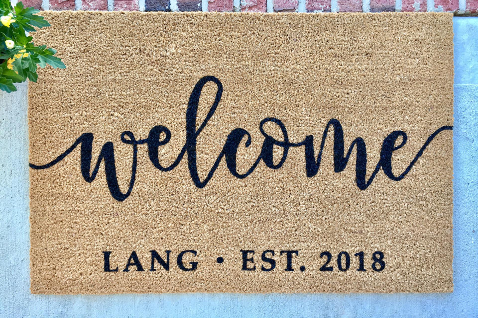 Color Love Studio Personalized Welcome Mat