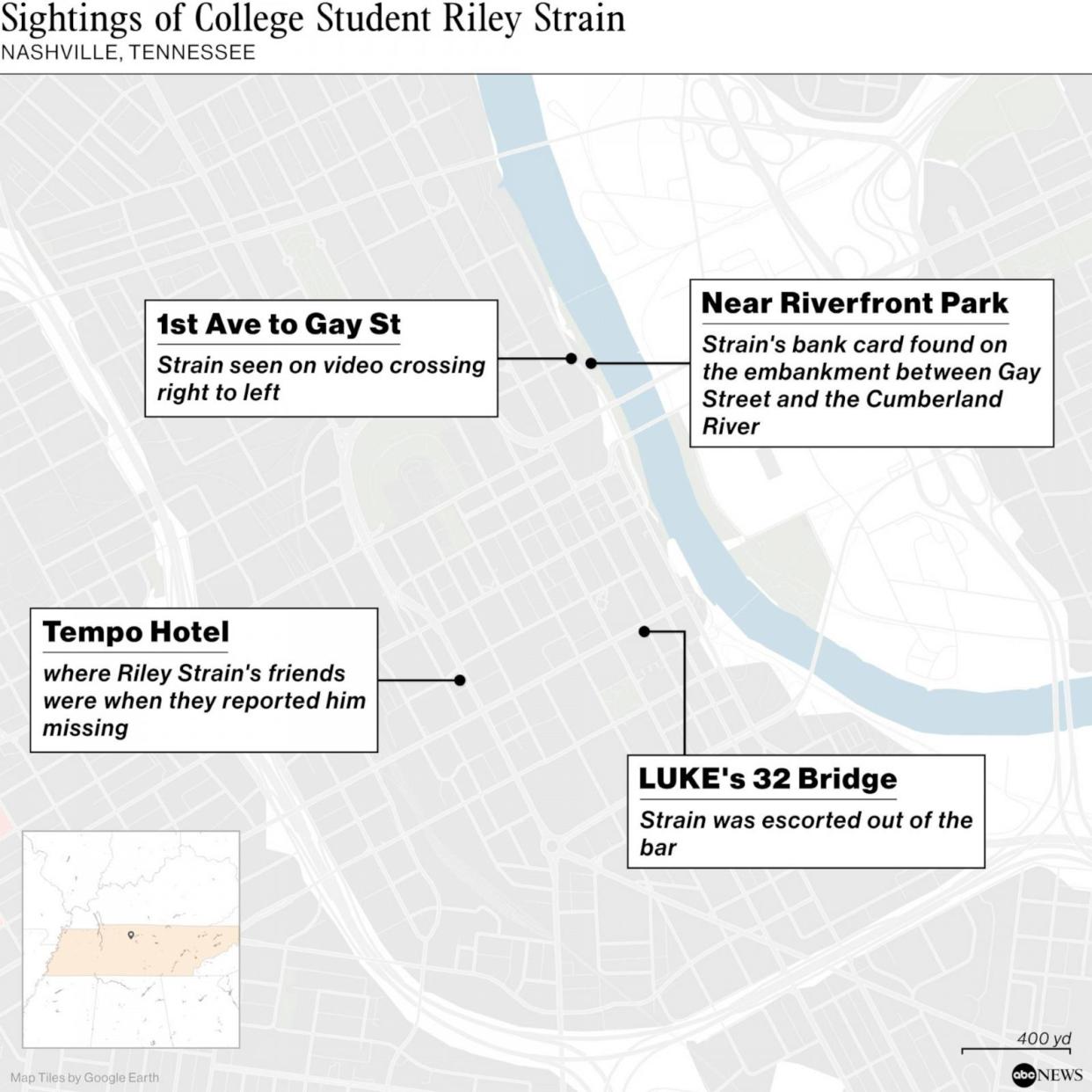 PHOTO: Sightings of College Student Riley Strain (ABC News)