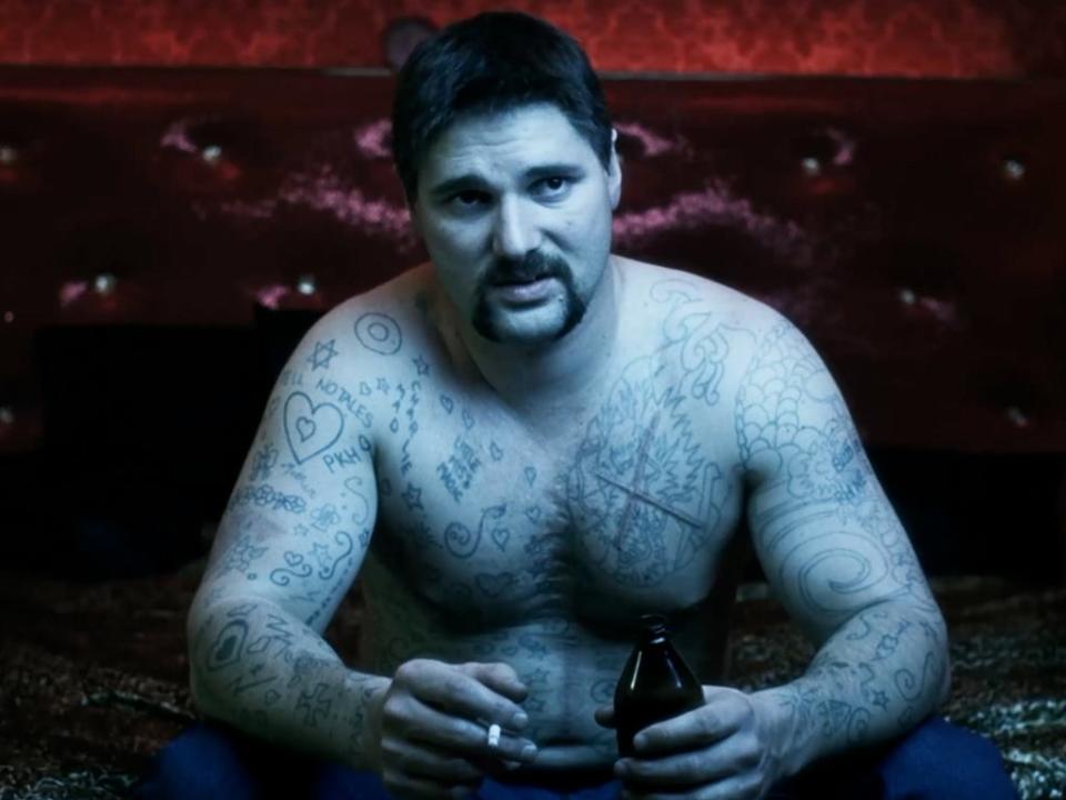 Big character: Eric Bana in his breakout role as Mark ‘Chopper’ Read (Mushroom Pictures)