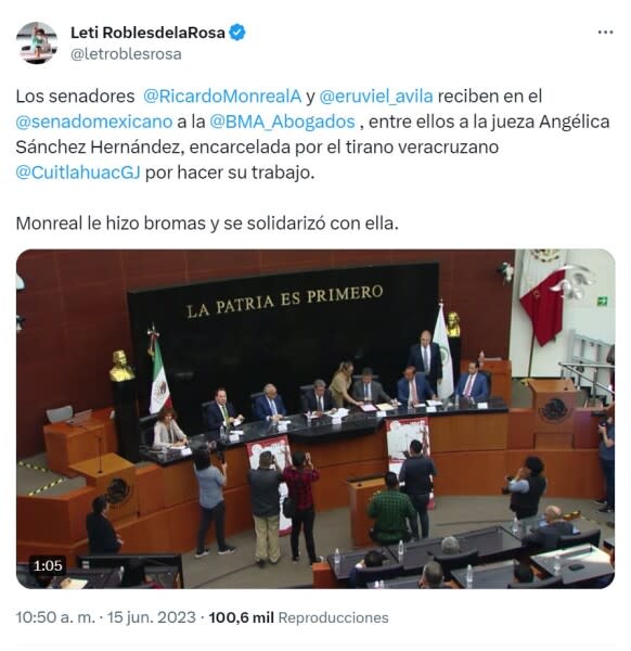 jueza angélica sánchez en el senado