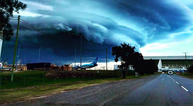 The storm over Brisbane's airport. Photo: Craig Burns Roberts