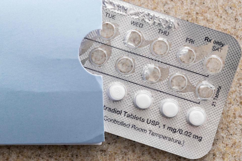 Birth control pills rest on a counter in Centreville, Maryland (AFP via Getty Images)
