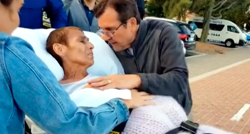 Carmen Leon de la Barra was granted her dying wish to see the sunset over Brighton-Le-Sands beach in Sydney one last time, with her family. Source: Sunrise