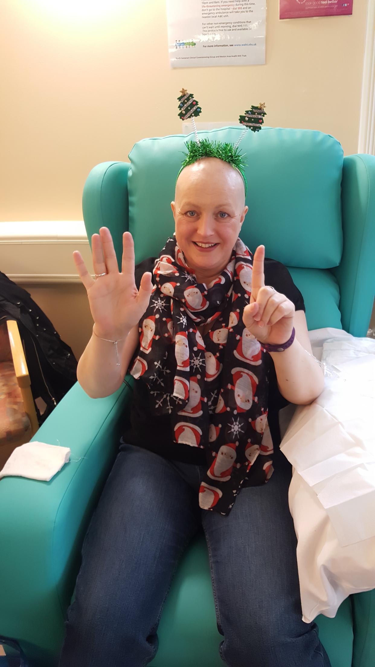 Louise McMilan had her last chemo treatment on 21 December, 2017. (Supplied)