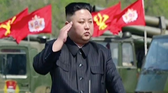 North Korean leader Kim Jong Un pictured at a military demonstration. Photo: AP