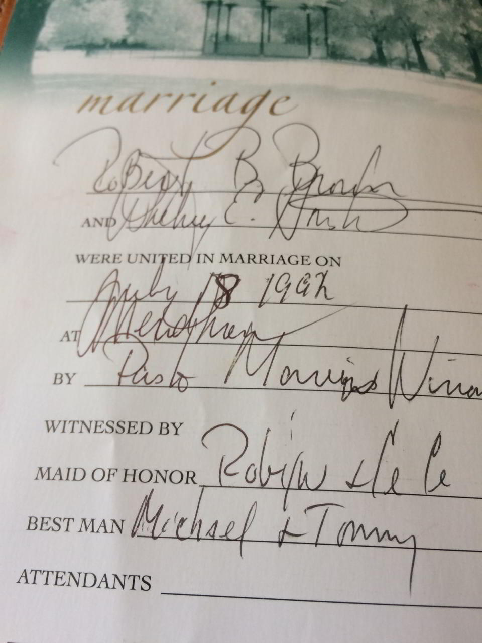 Whitney Houston’s Bible has milestones recorded in it, including her marriage to Bobby Brown. (Photo: Moments in Time)