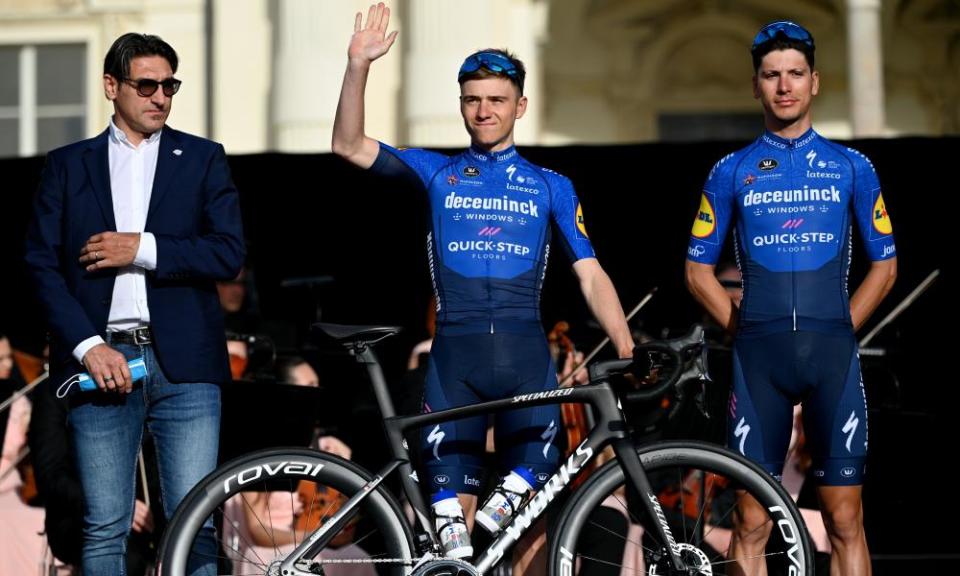 Remco Evenepoel and his Team Deceuninck - Quick-Step teammate João Almeida (right) could emerge as challengers