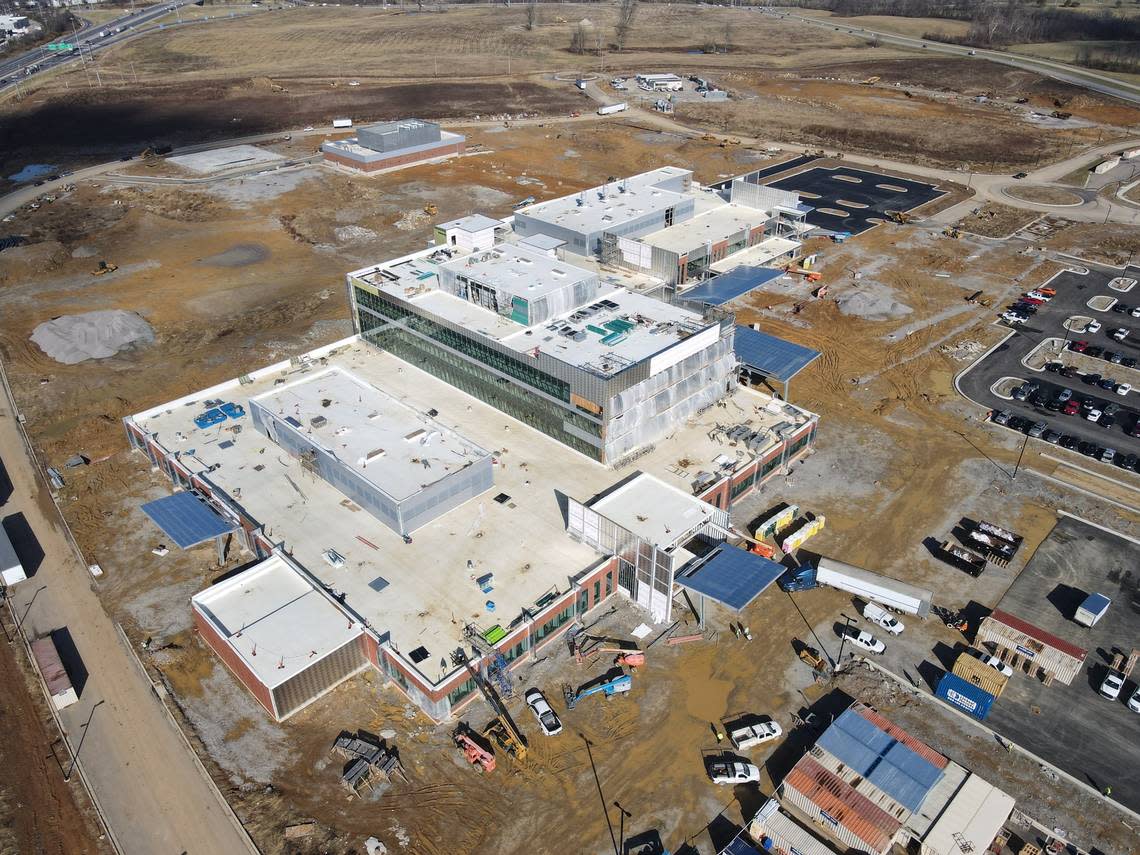 Baptist Health Hamburg will include an ambulatory care center, multiple doctor’s offices and a cancer care center. The complex, which started construction in November 2020, is expected to open in 2024.