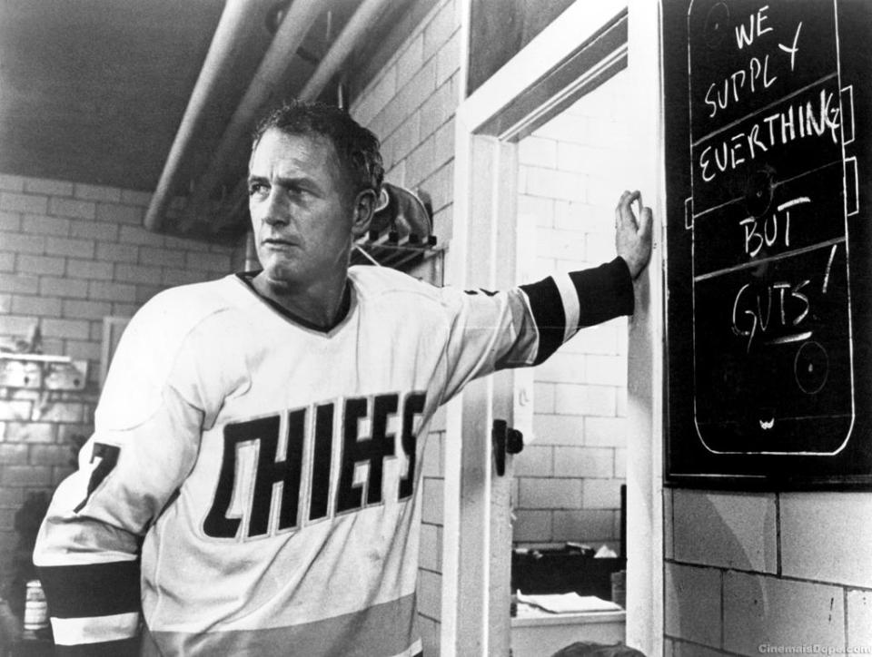 Reggie Dunlop (Paul Newman) – “Slap Shot”: While hockey coach/player Reg Dunlop’s goon-like behaviour on and off the ice can hardly be called sporting, he and the players of the Charlestown Chiefs were busting heads and punching faces for a good reason. With the Chiefs due to fold at the end of the season, Dunlop does whatever he can to save the team – even if that means beating up the entire opposing team in order to score a goal. Olympic calibre hockey this is not.