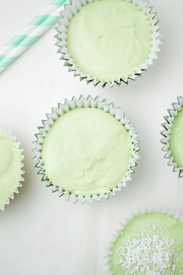 No-Bake Green Tea Cheesecakes