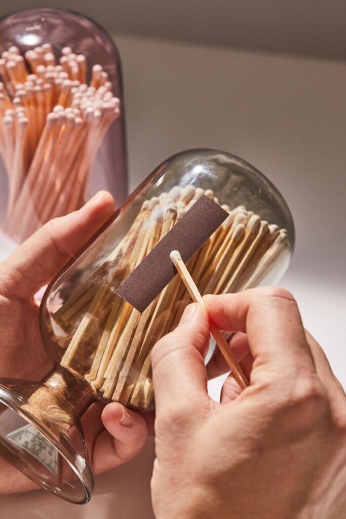 We mean matches, not <i>those </i> <a href="https://amzn.to/35nQ3FE" target="_blank" rel="noopener noreferrer">fire sticks</a>. This crystal clear cloche (it's actually made from glass) comes with matches, a cork stopper to keep them all in and built-in strike. Fire away. <a href="https://fave.co/38EHBUC" target="_blank" rel="noopener noreferrer">Find it for $32 at Urban Outfitters</a>.