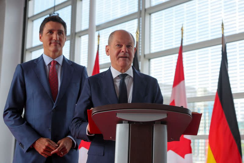 FILE PHOTO: Germany's Chancellor Olaf Scholz visits Canada