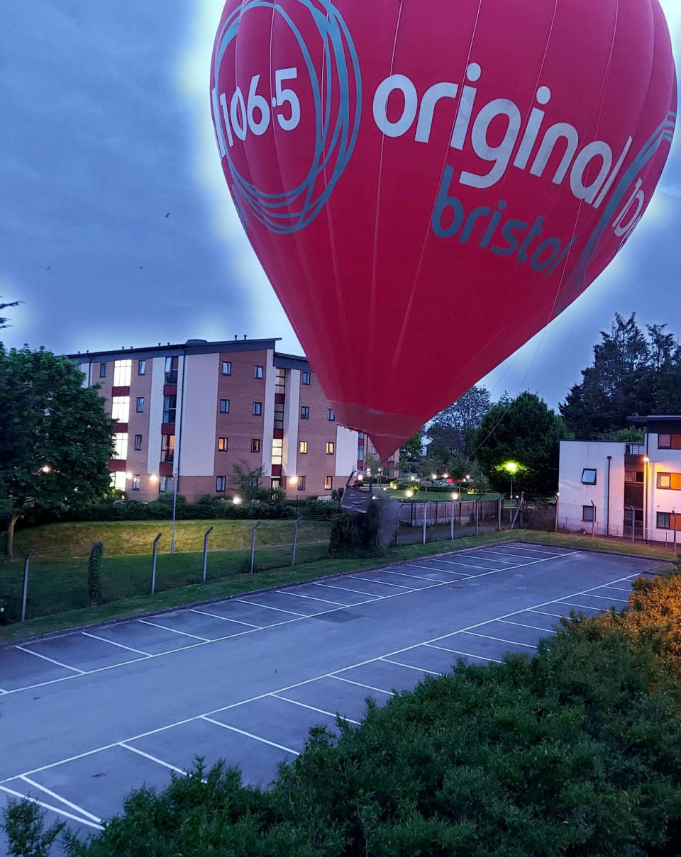 The dramatic moment was captured on camera by a local resident who lives opposite and witnessed the hairy landing. (SWN)