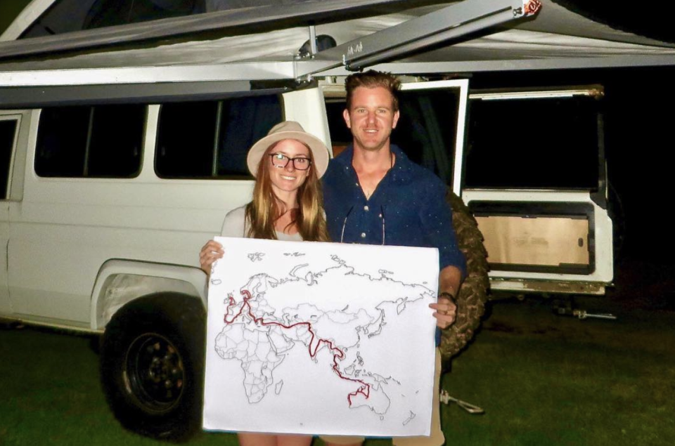 Mark Firkin and Jolie King left on their journey in June 2017. Source: Instagram - The Way Overland.