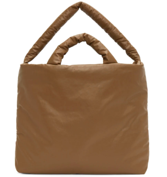 Kassl Editions tan large oil bag, 22% off. US$325 (was US$417.30). PHOTO: Ssense