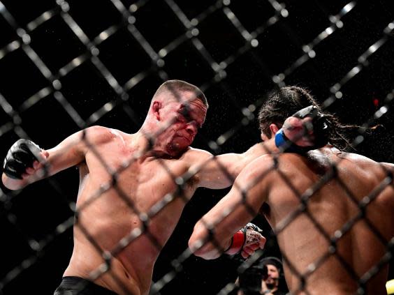 Diaz and Masvidal battle at UFC 244 (Getty)